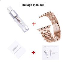 Load image into Gallery viewer, iiteeology Compatible with Apple Watch Band 38mm 40mm, Stainless Steel iWatch Band Replacement Strap for iWatch SE & Series 6 5 4 - Gold