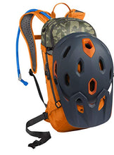 Load image into Gallery viewer, M.U.L.E. Mountain Biking Hydration Pack - Easy Refilling Hydration Backpack - Magnetic Tube Trap - 100 oz., Russet Orange/Camelflage