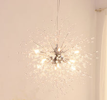 Load image into Gallery viewer, GDNS Chandeliers Firework LED Light Stainless Steel Crystal Pendant Lighting Ceiling Light Fixtures Chandeliers Lighting,Dia 23.5 inch