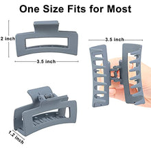 Load image into Gallery viewer, 8pcs Hair Clips Set, Non-slip Hair Claw Clips Rectangle Claw Clips 3.5 in. Acrylic Banana Claw Clips Matte Hair Clips Hair Clamps Hair Styling Accessories for Women Girls Thin to Thick Hair, 8 Colors.