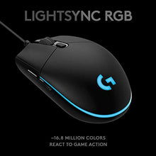 Load image into Gallery viewer, Logitech G PRO Hero Wired Gaming Mouse, 12000 DPI, RGB Lightning, Ultra Lightweight, 6 Programmable Buttons, On-Board Memory, Compatible with PC/Mac - Black