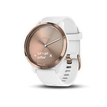 Load image into Gallery viewer, Garmin 010-01850-12 vívomove HR, Hybrid Smartwatch for Men and Women, White/Rose Gold, Small/Medium