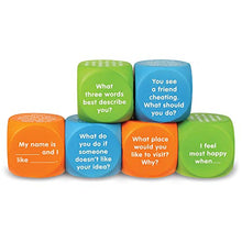 Load image into Gallery viewer, Learning Resources Let's Talk! Cubes, Conversation Cubes, SEL & Autism Therapy, Foam Cubes, 6 Cubes with 36 Prompts, Ages 5+