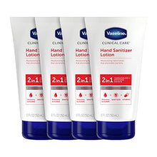 Load image into Gallery viewer, Vaseline Hand Sanitizer Lotion Hydrating Skincare 2-in-1 Moisturizer and Kills Germs 5.1 oz 4 Count
