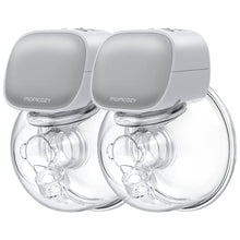 Load image into Gallery viewer, Momcozy S9 Double Wearable Breast Pump, Hands-Free Breast Pump, Portable Electric Breast Pump with 2 Mode & 5 Levels, Painless Breastfeeding Breastpump Can Be Worn in-Bra, 24mm Grey
