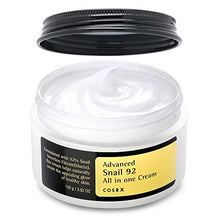 Load image into Gallery viewer, COSRX Snail Mucin 92% Repair Cream 3.52 oz, 100g, Daily Face Gel Moisturizer for Dry Skin, Acne-prone, Sensitive Skin, Not Tested on Animals, No Parabens, No Sulfates, No Phthalates, Korean Skincare