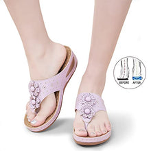 Load image into Gallery viewer, Women's Sandals Comfortable Flip Flops for Women with Arch Support Summer Casual Wedge Sandals Shoes Casual