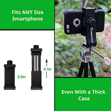 Load image into Gallery viewer, KobraTech Cell Phone Tripod Mount - UniMount 360 Universal iPhone Tripod Mount Adapter with Remote