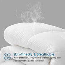 Load image into Gallery viewer, Dafinner 100% Cotton Down Alternative Comforter Queen - Ultra-Soft Breathable Cotton, Luxury 650FP Plush Cloud Fluffy Recycled Microfiber Quilted All Season Duvet Insert, White