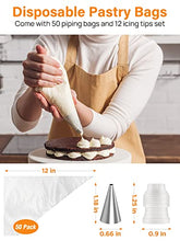 Load image into Gallery viewer, Kootek Cake Decorating Kits Supplies with Cake Turntable, 12 Numbered Cake Decorating Tips, 2 Icing Spatula, 3 Icing Smoother, 2 Silicone Piping Bag, 50 Disposable Pastry Bags and 1 Coupler