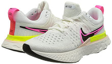 Load image into Gallery viewer, Nike React Infinity Run Flyknit 2 Womens Casual Running Shoe Ct2423-600 (9, White/Black/Sail/Pink Blast, Numeric_9)