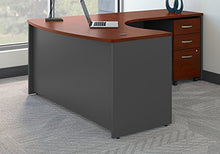 Load image into Gallery viewer, Bush Business Furniture Series C Right Handed L Shaped Desk with Mobile File Cabinet in Hansen Cherry