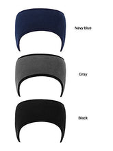 Load image into Gallery viewer, BBTO 3 Pieces Ear Warmer Headband Winter Headbands Fleece Headband for Women Men (Black, Gray, Navy)