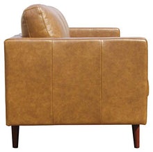 Load image into Gallery viewer, Amazon Brand – Rivet Revolve Modern Leather Sofa Couch, 80"W, Caramel