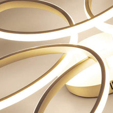 Load image into Gallery viewer, Modern Ceiling Light Fixture, CraftThink Flush Mount 23" Wide Silicon Gel Twist Semi Flush Light Nordic Style LED Ceiling Fixture for Living Room Bedroom Office, Warm Light Source