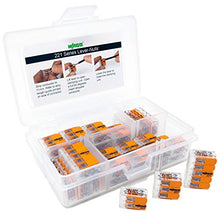 Load image into Gallery viewer, WAGO 221 LEVER-NUTS 36pc Compact Splicing Wire Connector Assortment. Includes (16x) 221-412, (12x) 221-413, (8x) 221-415