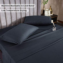 Load image into Gallery viewer, YANBING Twin Bed Sheets Set 3 Piece, Bed Sheet Set 1800 Brushed Soft Microfiber, 16 Inch Extra Deep Pocket, Wrinkle & Fade Resistant, Breathable, Hypoallergenic (Twin, Black)