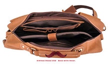 Load image into Gallery viewer, Buffalo Hunter Leather Briefcase Messenger Bag compartment bag Tour bag office bag Laptop leather bag for unisex by Vintage House USA
