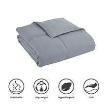 Load image into Gallery viewer, HOMBYS Down Alternative Blanket King Size All Season Lightweight Bed Quilted Blanket with 8 Corner Tabs,90" x 108",Grey