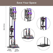 Load image into Gallery viewer, Foho Vacuum Stand for Dyson,Stable Metal Storage Bracket Stand Holder for Dyson Handheld V6 V7 V8 V10 DC30 DC31 DC34 DC35 DC58 DC59 DC62 Cordless Vacuum Cleaners & Accessories & Attachments (Black)