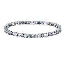 Load image into Gallery viewer, VPKJewelry 12.00 carat 4mm Clear Diamonique CZ 14k Gold Plated Tennis Bracelets Gold bracelet for Women