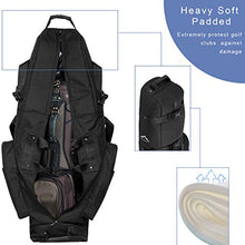 Load image into Gallery viewer, Himal Golf Travel Bag - Heavy Duty 600D Polyester Oxford Wear-Resistant, Excellent Zipper Universal Size with Wheels, Soft-Sided Golf Club Travel Cover to Protect Clubs