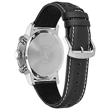 Load image into Gallery viewer, Citizen Eco-Drive Brycen Chronograph Mens Watch, Stainless Steel with Leather strap, Weekender, Black (Model: CA0649-14E)