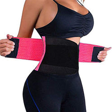 Load image into Gallery viewer, Waist Trainer Belt for Women & Man - Waist Cincher Trimmer Weight Loss Ab Belt - Slimming Body Shaper Belt (Hot Pink, Medium)