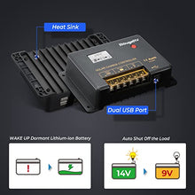 Load image into Gallery viewer, BougeRV Li 30Amp 12V/24V PWM Solar Charge Controller, Negative Ground Solar Panel Battery Regulator, with Backlit LCD Display, Adjustable Parameter, Dual USB Port, Charge Controller for Solar Panel
