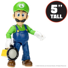 Load image into Gallery viewer, The Super Mario Bros. Movie - 5 Inch Action Figures Series 1 – Luigi Figure with Flashlight Accessory