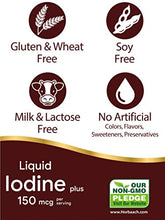 Load image into Gallery viewer, Liquid Iodine Solution Drops | 2 fl oz | 150 mcg | Iodine & Potassium Iodine Supplement | Vegetarian, Non-GMO, Gluten Free Liquid Tincture | by Horbaach