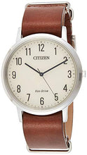 Load image into Gallery viewer, Citizen Eco-Drive Chandler Quartz Mens Watch, Stainless Steel with Leather strap, Weekender, Brown (Model: BJ6500-21A)