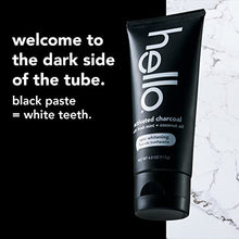 Load image into Gallery viewer, hello Activated Charcoal Epic Teeth Whitening Fluoride Free Toothpaste, Fresh Mint and Coconut Oil, Vegan, SLS Free, Gluten Free and Peroxide Free, 4 Oz, Pack of 4