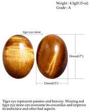 Load image into Gallery viewer, Jewever Tiger Eye Gemstone 925 Sterling Silver Earrings for Women Stud Mens Earrings Stud Healing Crystals Jewellery for Women