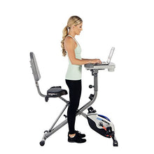Load image into Gallery viewer, Exerpeutic ExerWorK 1000 Fully Adjustable Desk Folding Exercise Bike with Pulse
