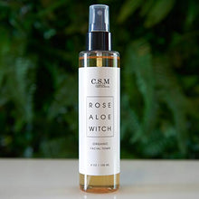 Load image into Gallery viewer, CSM Organic Alcohol-Free Witch Hazel Face Toner with Rose Water, Aloe Vera - Minimizes Pores, Soothes Skin for a Fresh, Clear Complexion - Easy Mist Spray - RAW Facial Toner - Made in The USA