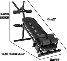 Load image into Gallery viewer, ALING Ab Machine Exercise Equipment, Foldable Sit Up Bench Adjustable Workout Bench Fitness Equipment for Home Gym, Foldable Professional Abdominal Trainers