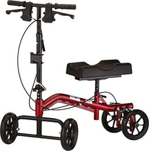 Load image into Gallery viewer, NOVA Medical Products Heavy Duty Knee Scooter, Steerable Knee Scooter with 400 lb Weight Capacity, Bariatric Knee Walker, Crutch Alternative, Metallic Red Color