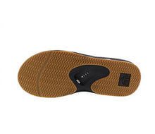 Load image into Gallery viewer, Reef Men's Fanning Flip Flop, BLACK/SILVER, 11 Medium
