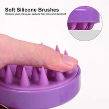 Load image into Gallery viewer, Hair Shampoo Brush, HEETA Scalp Care Hair Brush with Soft Silicone Scalp Massager (Purple)