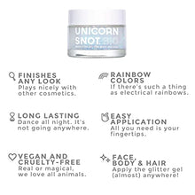 Load image into Gallery viewer, Unicorn Snot Biodegradable Holographic Body Glitter Gel for Body, Face, Hair - Vegan & Cruelty Free - 1.7 oz (Bio Silver)