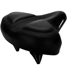 Load image into Gallery viewer, DAWAY Oversized Comfort Bike Seat - C40 Most Comfortable Extra Wide Soft Foam Padded Exercise Bicycle Saddle for Men Women Senior, Universal Fit for Cruiser, Stationary, Spin Bikes & Outdoor Cycling