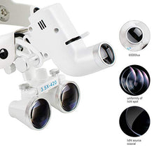 Load image into Gallery viewer, CARESHINE Dental Binocular Loupes Glasses Headband Magnifier with LED Light 3.5X-420 Optical(Ship from USA!)