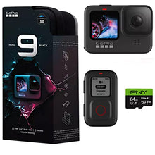Load image into Gallery viewer, GoPro HERO9 Black + Smart Remote + PNY Elite-X 64GB microSDHC Card Adapter-UHS - Waterproof Action Camera with Front LCD and Touch Rear Screens, 5K Ultra HD Video, 20MP Photos