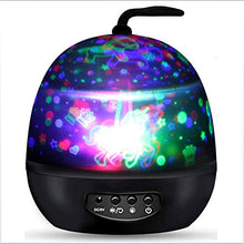 Load image into Gallery viewer, CWH&WEN 2 in 1 LED Starry & Undersea Projector Lamp, Rotating Night Light 8 Colors Mode LED Laser Night Lights Gift for Kids Children Living/Bedroom,Black