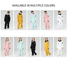 Load image into Gallery viewer, Kids One Piece Snowsuits Girls Ski Suits Overalls Waterproof Insulated Snow Wear Outfits Snowboarding Jackets