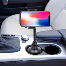 Load image into Gallery viewer, Car Cup Holder Phone Mount, Adjustable Automobile Cup Holder Smart Phone Cradle Car Mount with a Flexible Long Neck Compatible for Cell Phones iPhone Xs Max/X/8/7 Plus/Galaxy and All Smartphones