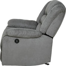 Load image into Gallery viewer, RelaxZen Longstreet Rocker Recliner with Massage, Heat and Dual USB ports, Gray