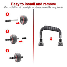 Load image into Gallery viewer, shine future Ab Roller Wheel, 8 Pcs Ab Wheel Roller Kit Include Resistance Bands, Knee Mat, Jump Rope, Push-Up Bar, Core Strength & Abdominal Trainers Exercise Workout Equipment Perfect for Home Gym