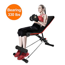 Load image into Gallery viewer, Ativafit Adjustable Weight Bench for Full Body Workout Multi-Purpose Utility Weight Bench Foldable Flat Bench Press for Home Gym